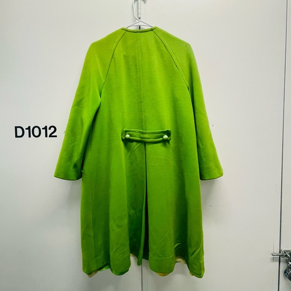 vintage MOD 60s lime green wool swing coat - Picture 4 of 6